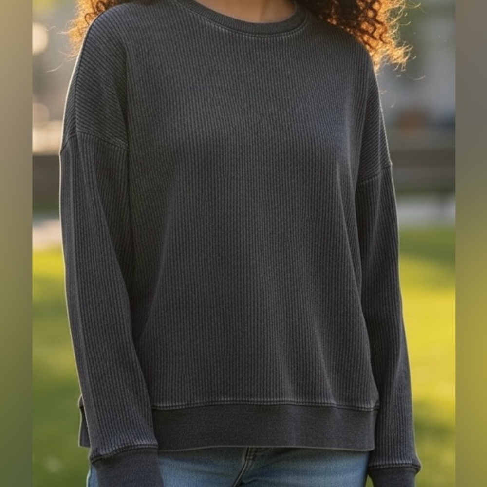Mono B Charcoal Long Sleeve Tee